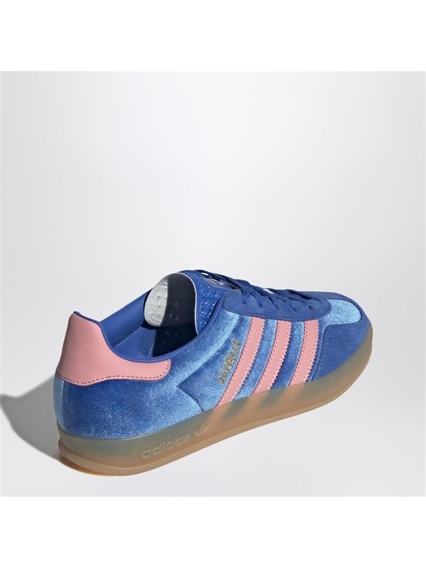 아디다스 오리지널 FW24 adidas Originals Sneaker Gazelle Indoor Blue/Semi Pink Spark/Gum IG6785LE Blue