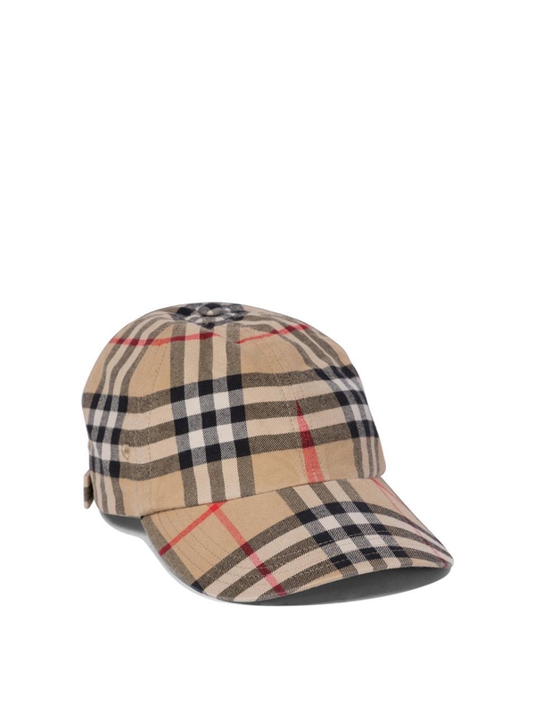 버버리 FW24 Cappellino con stampa Check 8075641 Beige