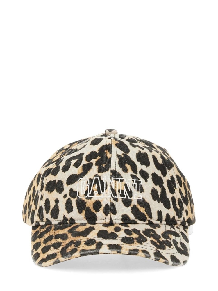 가니 SS25 GANNI Hats A6303_943 ANIMALIER