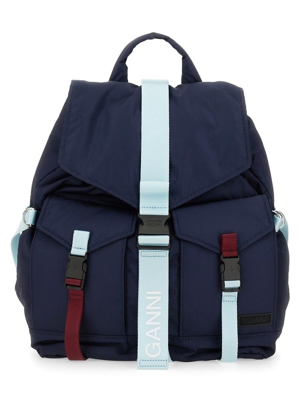 가니 SS25 GANNI Backpack A6372_268 BLUE