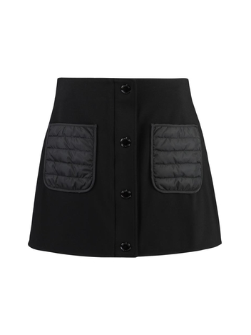 몽클레르 FW24 Viscose blend miniskirt J20938H0000289ALE_999 black