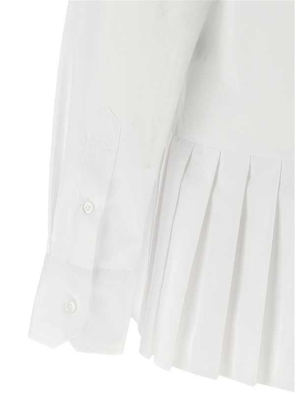 톰 브라운 SS25 Pleated shirt FLL190A03113100 White