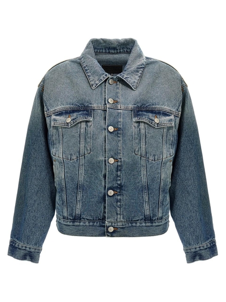 MM6 메종 마르지엘라 SS25 Cut-out denim jacket S52AM0308M30018965 Blue