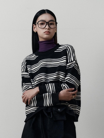 BA_Base turtleneck knit top_PURPLE