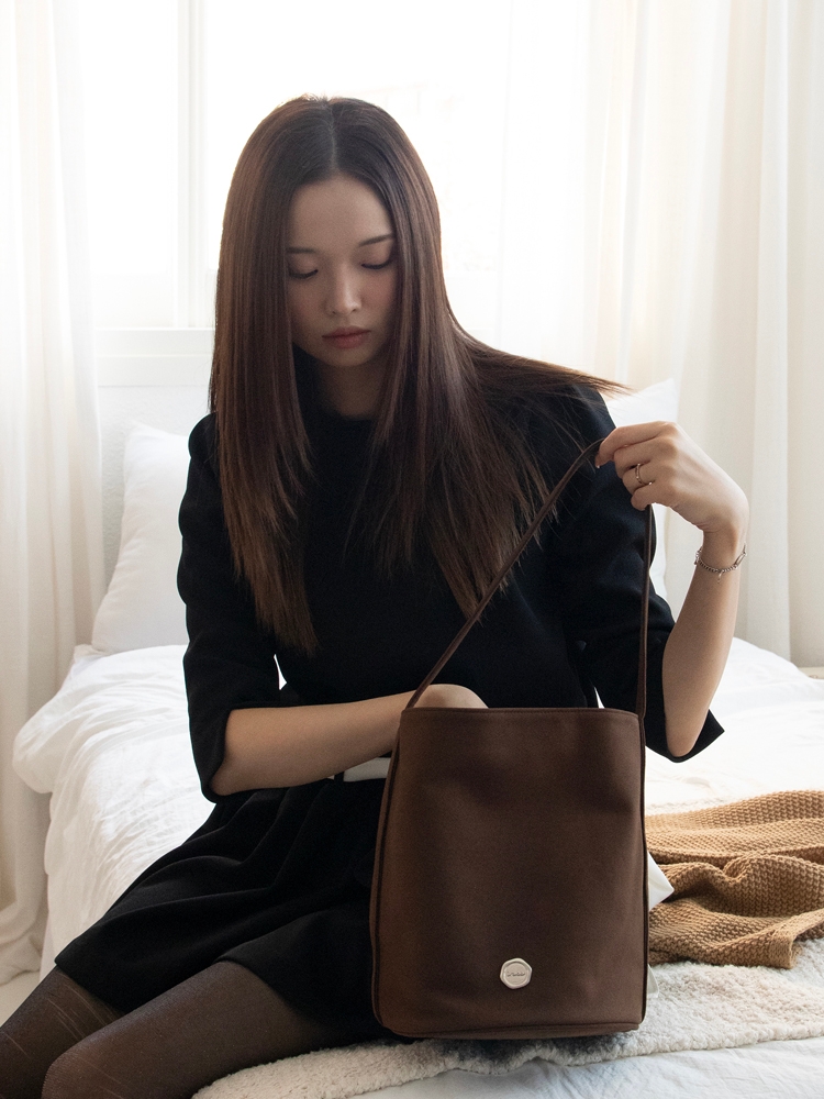 shopper suede bag_brown