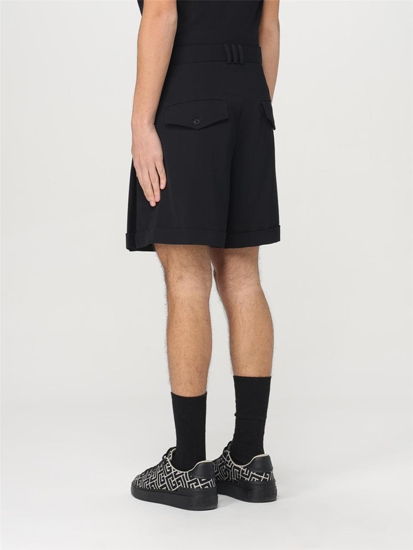 발망 SS25 Balmain Mens Shorts EH1PA125WC09 0PA Black