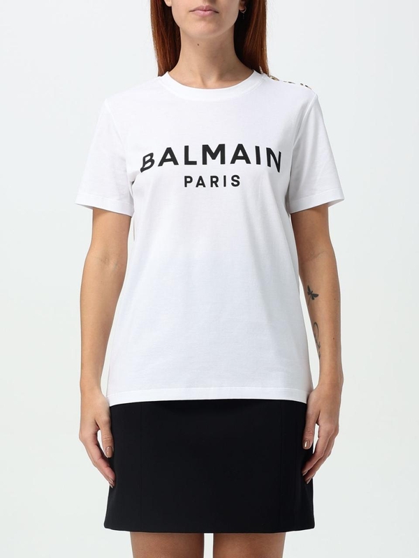 발망 SS25 T-shirt donna Balmain BF1EF005BB02 GAB White