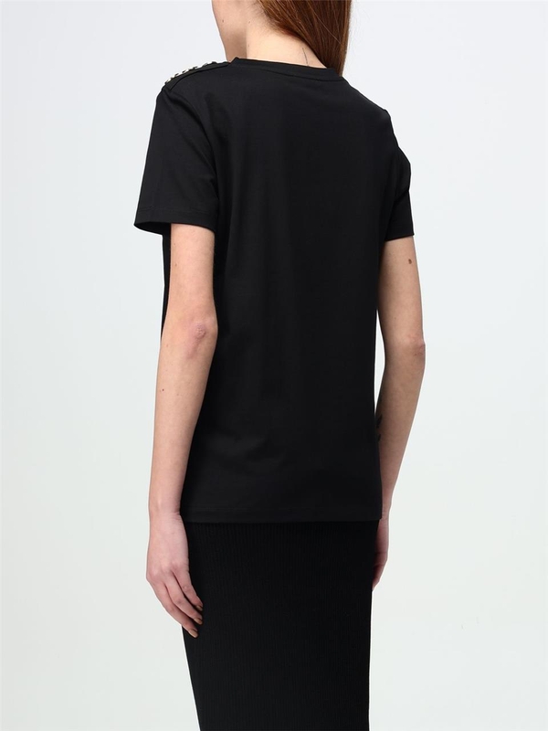 발망 SS25 T-shirt donna Balmain BF1EF005BB02 EAB Black