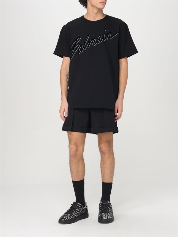 발망 SS25 T-shirt uomo Balmain EH1EG010BC86 EAP Black