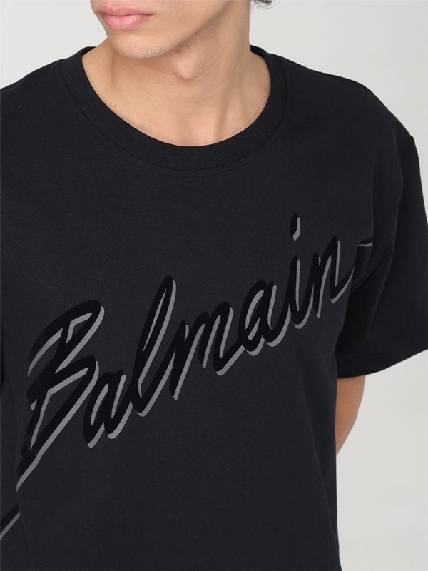 발망 SS25 T-shirt uomo Balmain EH1EG010BC86 EAP Black