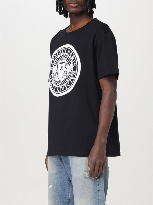 발망 SS25 T-shirt uomo Balmain EH1EG010BB17 EAB Black