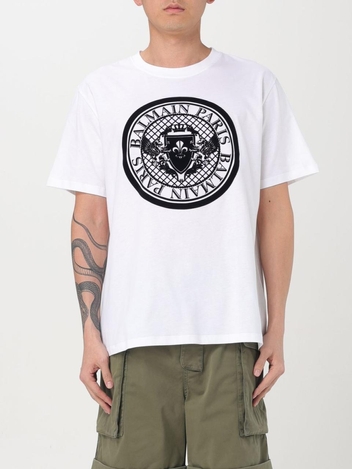 발망 SS25 T-shirt uomo Balmain EH1EG010BB17 GAB White