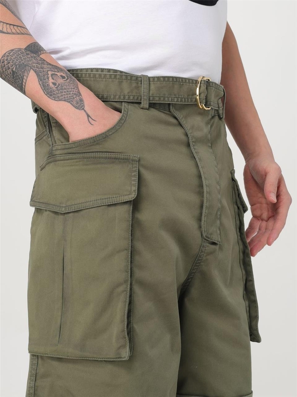 발망 SS25 Balmain Mens Shorts EH1PA120CF87 7CW Green