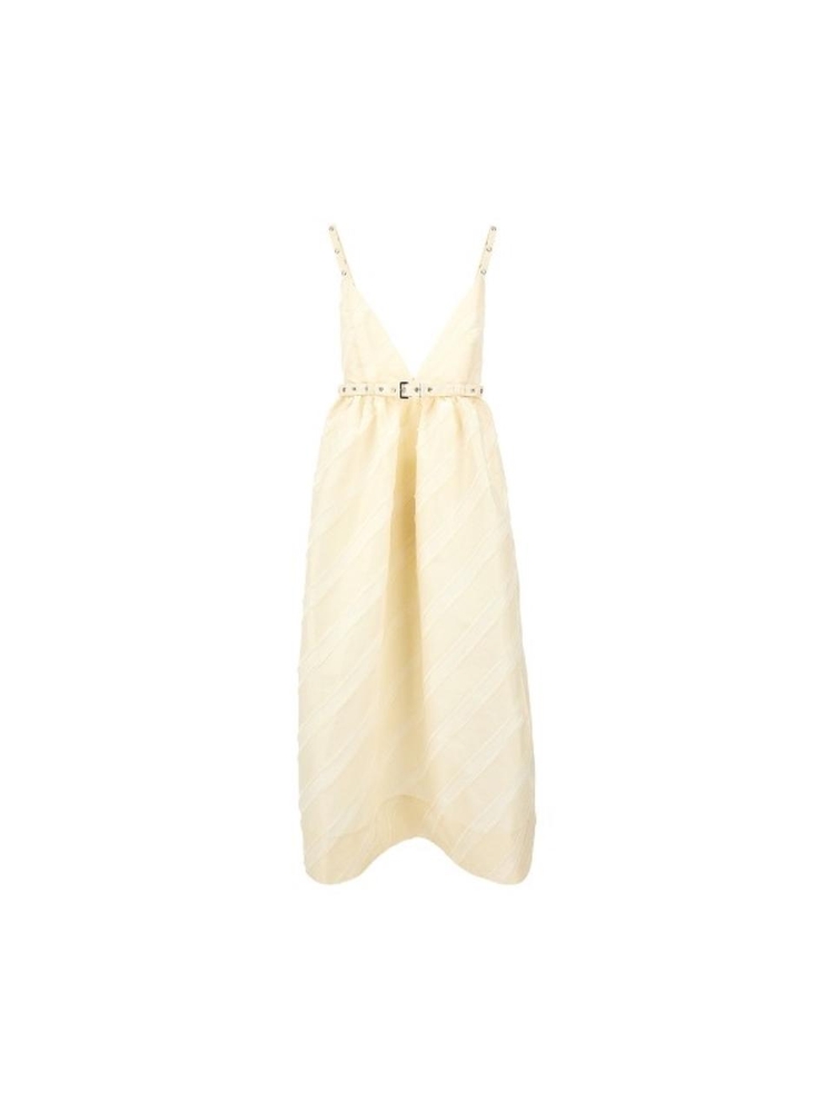 가니 SS25 GANNI DRESS W0173.135-135 White