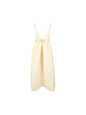 가니 SS25 GANNI DRESS W0173.135-135 White