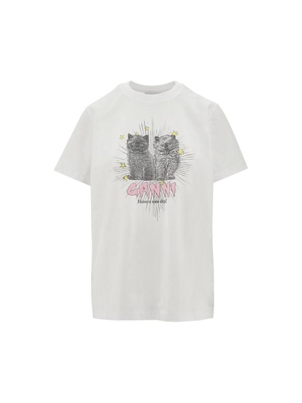 가니 SS25 GANNI T-SHIRT T4060.151-151 White