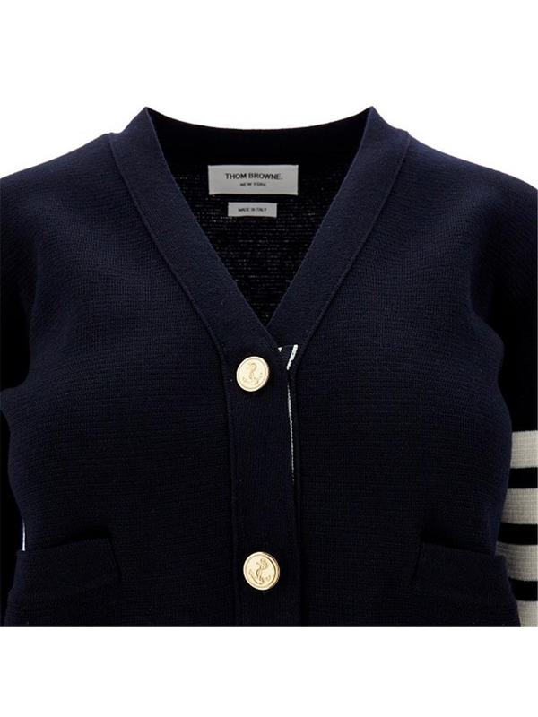 톰 브라운 SS25 THOM BROWNE CARDIGAN FKC207A00014415-415 Blue