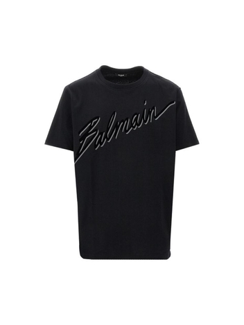 발망 SS25 BALMAIN T-SHIRT EH1EG010BC86.EAP-EAP Black