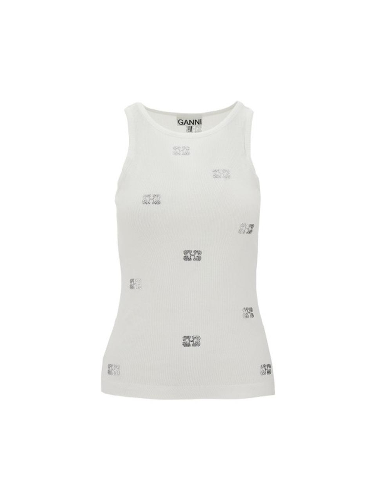 가니 SS25 GANNI TOP T4087.151-151 White