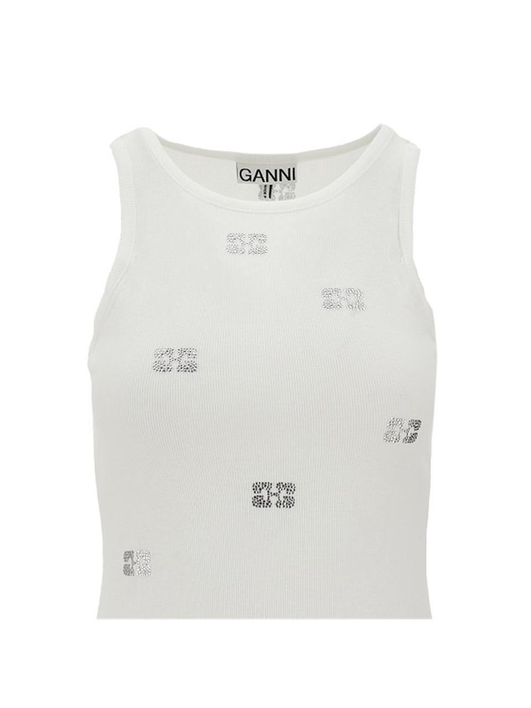 가니 SS25 GANNI TOP T4087.151-151 White