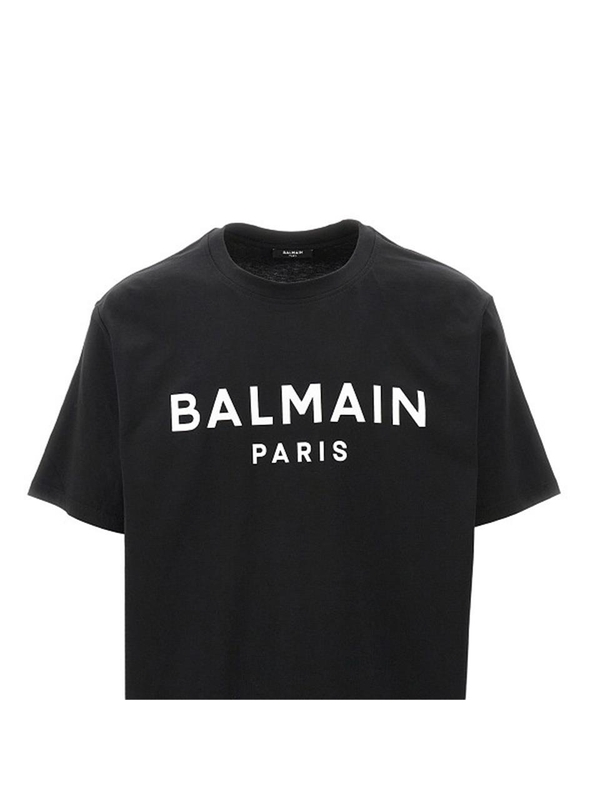 발망 SS25 BALMAIN T-SHIRT EH1EG010BB73.EAB-EAB Black