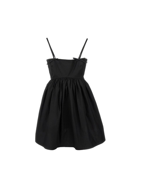 가니 SS25 GANNI DRESS W0194.099-099 Black