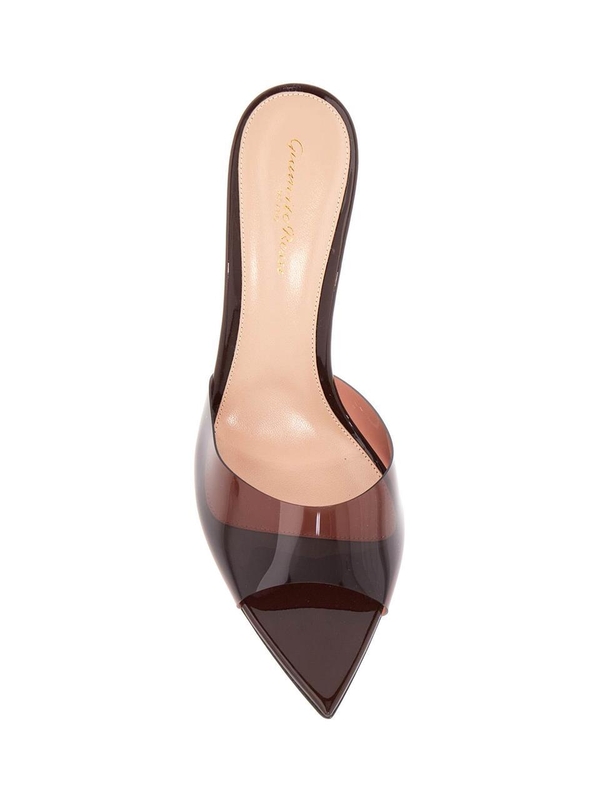 지안비토로시 SS25 brown glossy tpu sandals with stiletto heel G15120 55RIC GSV BROWN+BROWN