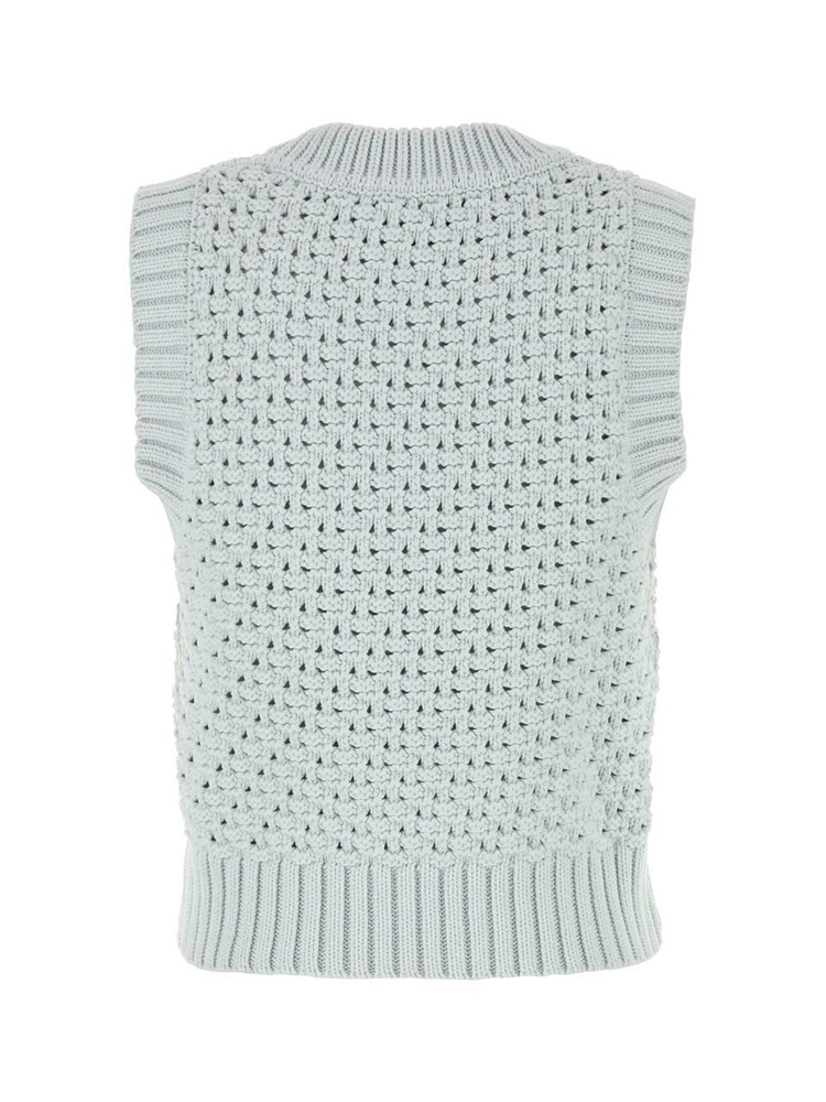 가니 SS25 GANNI KNITWEAR K2348 628 Light Blue