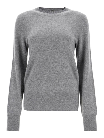 토템 SS25 asymmetrical grey melange cashmere sweater 242 WRT1734 YA0016 GREY MELANGE