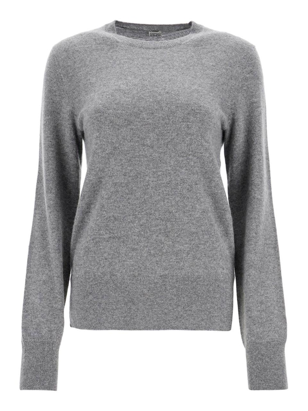 토템 SS25 asymmetrical grey melange cashmere sweater 242 WRT1734 YA0016 GREY MELANGE