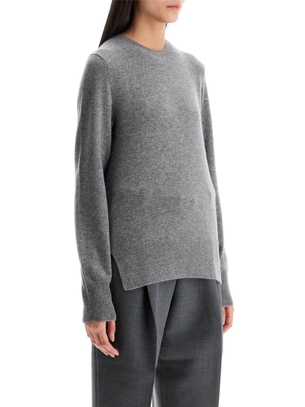 토템 SS25 asymmetrical grey melange cashmere sweater 242 WRT1734 YA0016 GREY MELANGE