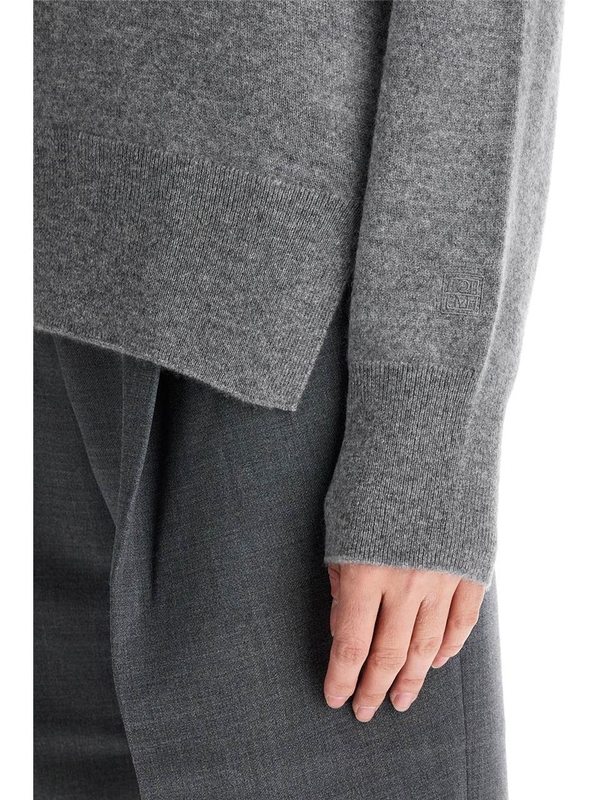 토템 SS25 asymmetrical grey melange cashmere sweater 242 WRT1734 YA0016 GREY MELANGE