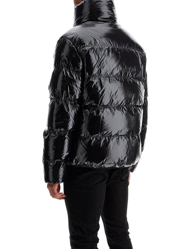 디스퀘어드2 FW24 lightweight black padded nylon jacket with high collar S74AM1533 S54056 BLACK