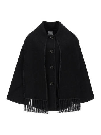 토템 SS25 embroidered scarf jacket 244 WRO918 FB0292 BLACK