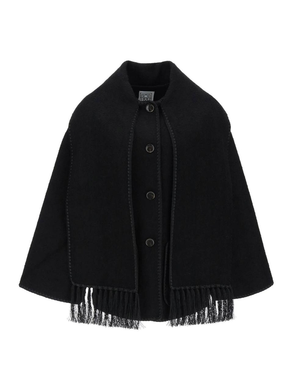 토템 SS25 embroidered scarf jacket 244 WRO918 FB0292 BLACK