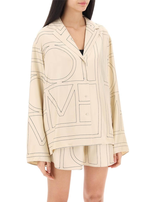 토템 SS25 monogram silk pajama top 213 755 707 IVORY MONOGRAM