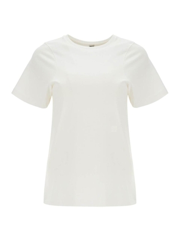 토템 SS25 off-white organic cotton t-shirt with curved seams 211 439 770 OFF-WHITE