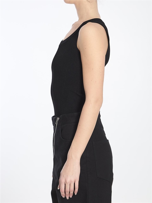 알라이아 SS25 Sleeveless bodysuit AA9B0353K017A_995 BLACK