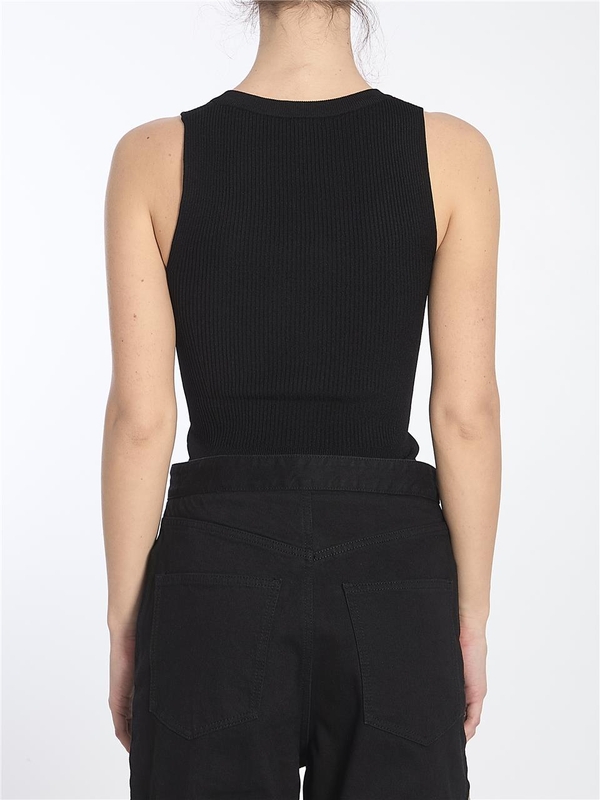 알라이아 SS25 Sleeveless bodysuit AA9B0353K017A_995 BLACK