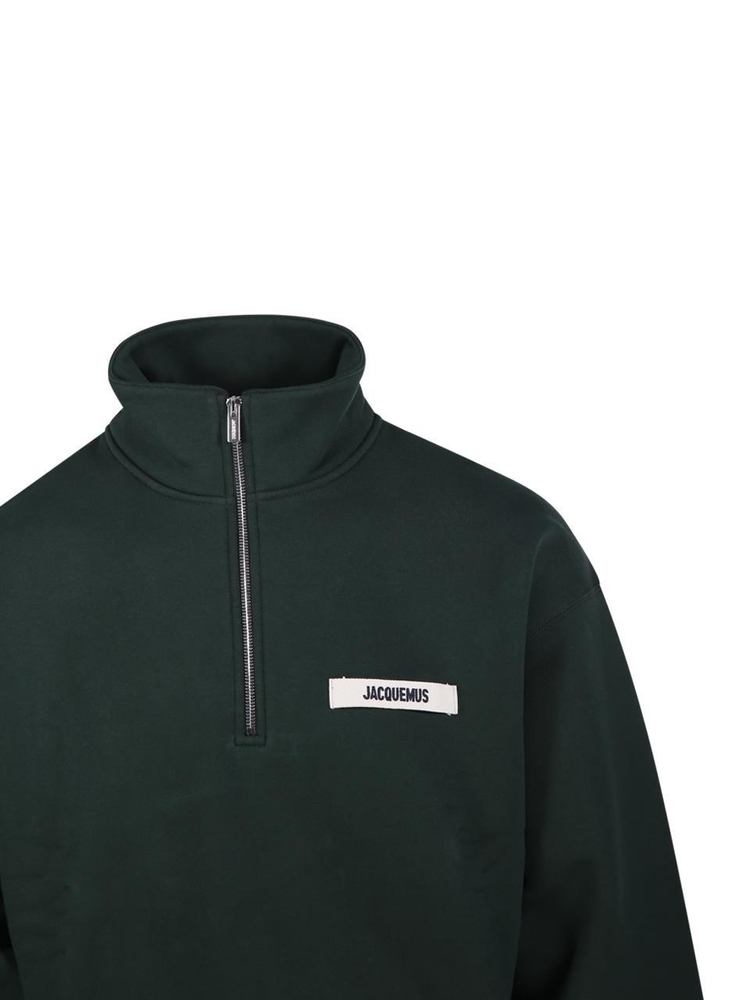 자크뮈스 SS25 LE CAMIONNEUR GROS GRAIN SWEATSHIRT 25E255JS283.2458 Green