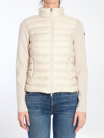 몽클레르 SS25 Padded jacket with knit back 9B00006_M1122_20F WHITE