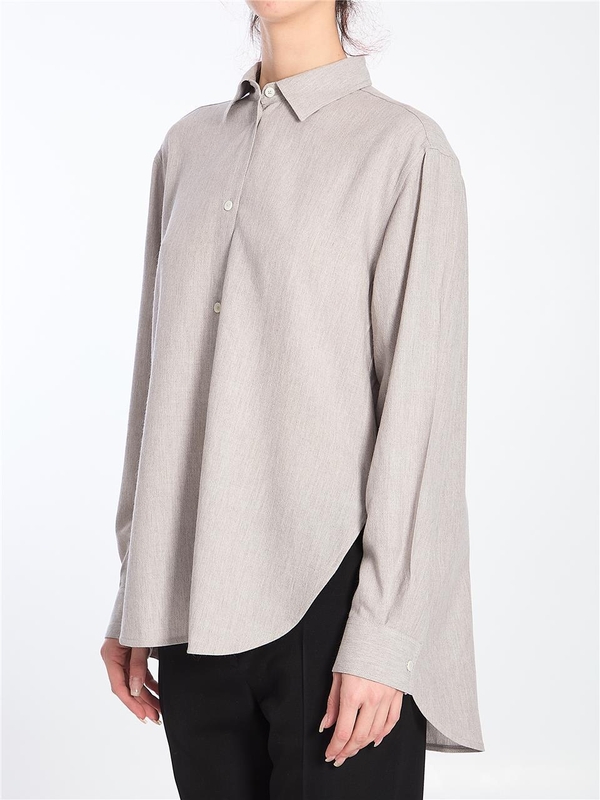 토템 SS25 Fluid grey melange shirt 234WRT812_FB0016_039 GREY