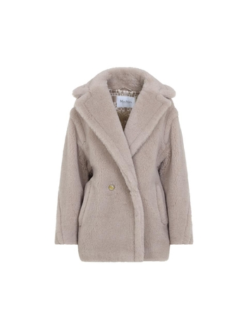 막스마라 SS25 Max Mara Cuba Teddy Short Coat 2511081011600.10501 Nude & Neutrals