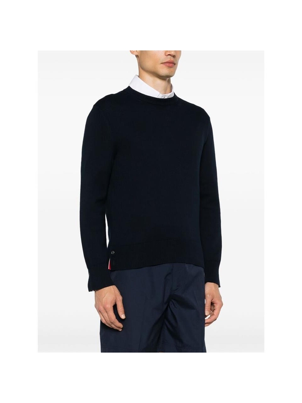 톰 브라운 SS25 Sweater Thom Browne MKA543A Y3043 415 BLUE