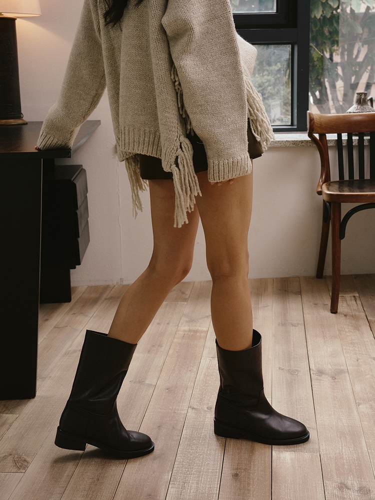 클래시 미들부츠(3colors) Classy Middle Boots 24F04