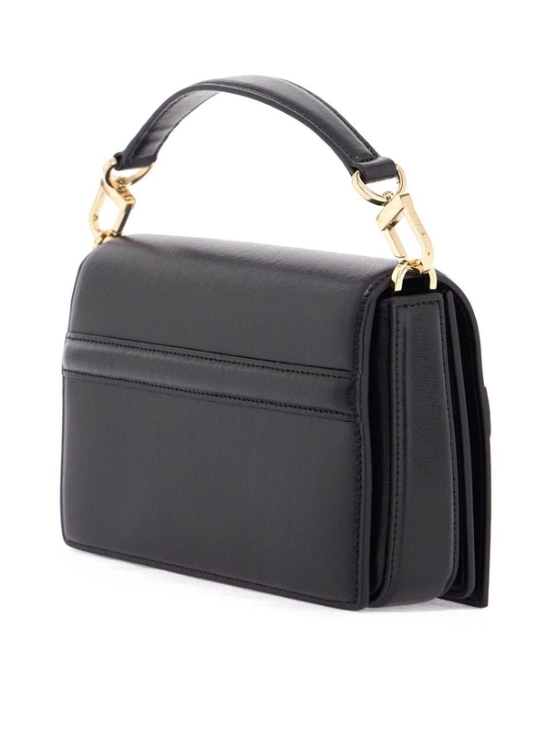 토템 SS25 mini t-flap bag in black calfskin with adjustable strap 244 WAL0049 LE0025 BLACK