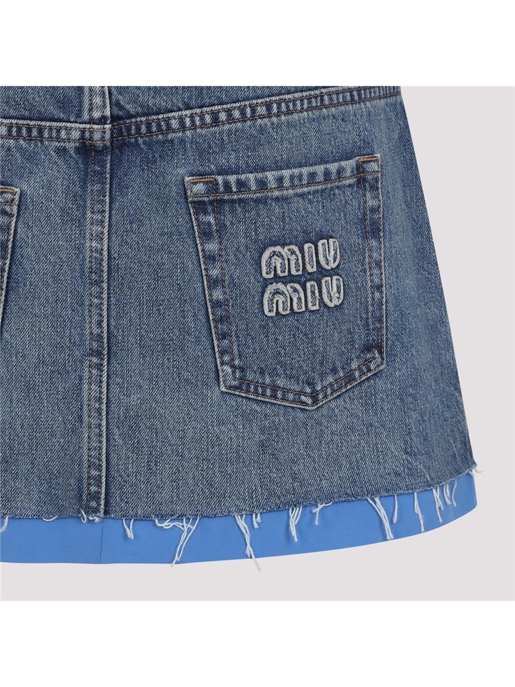 미우미우 SS25 Miu Miu Skirts GWD337SOOO.16T1 Blue