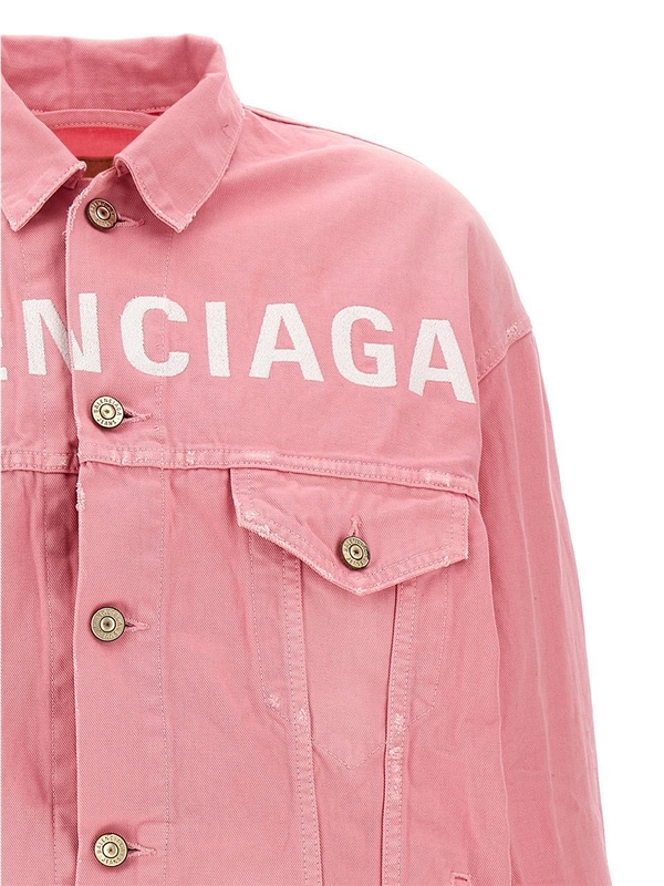 발렌시아가 SS25 Logo embroidery jacket 823408TRWA92014 Pink