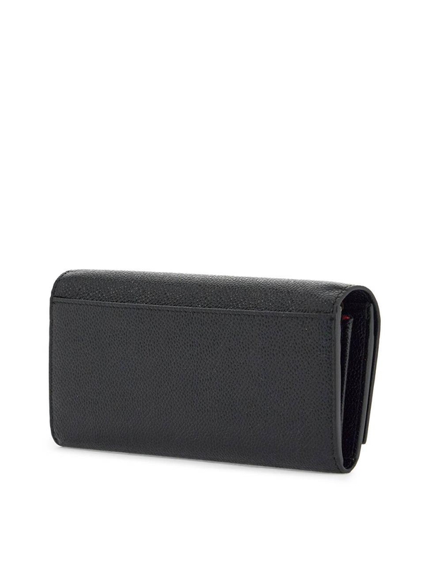 톰 브라운 SS25 black calfskin chain wallet with rwb detail FAW098A 00198 BLACK