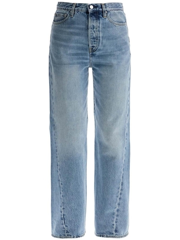 토템 SS25 wide leg organic cotton jeans in worn blue with twisted seams 231 240 741 32 WORN BLUE